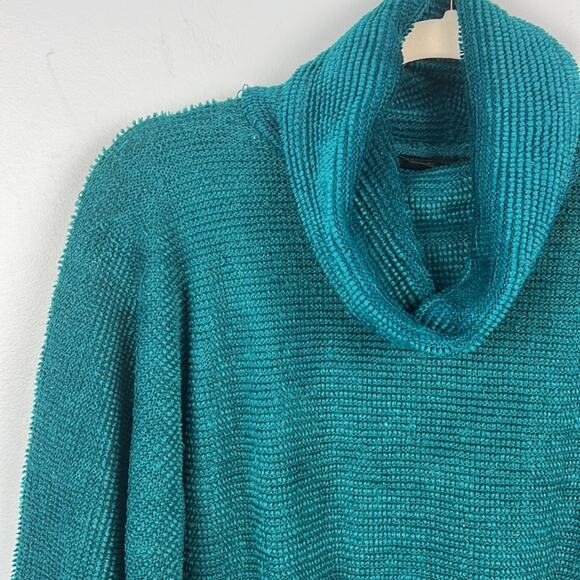 Vintage Gitano cowl neck teal sweater - Picture 2 of 8